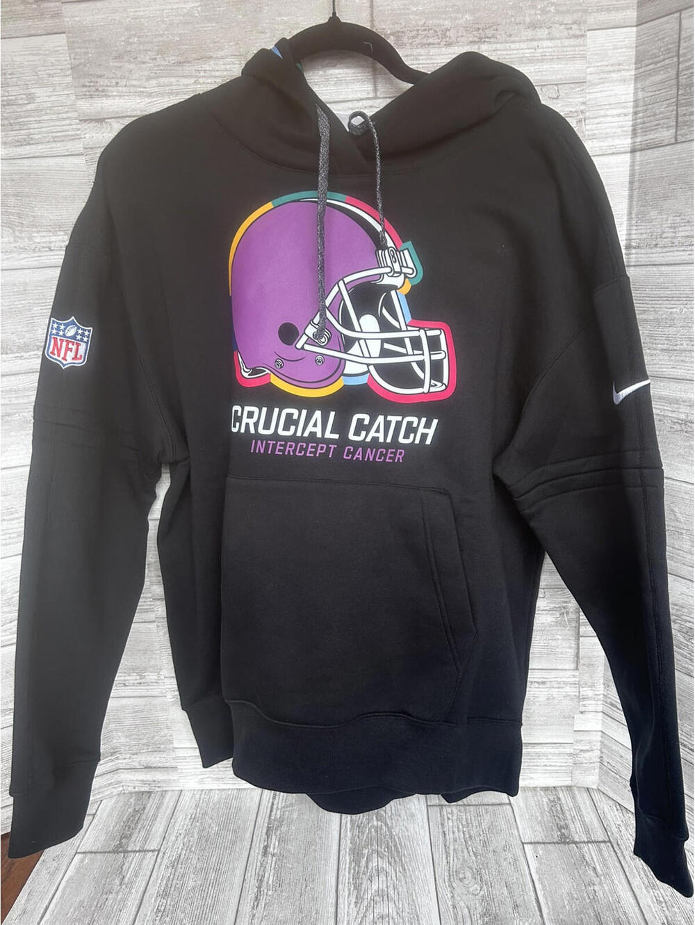 Authentic Nike Men's Small Crucial Catch NFL Browns Hoodie Intercept Cancer NWT